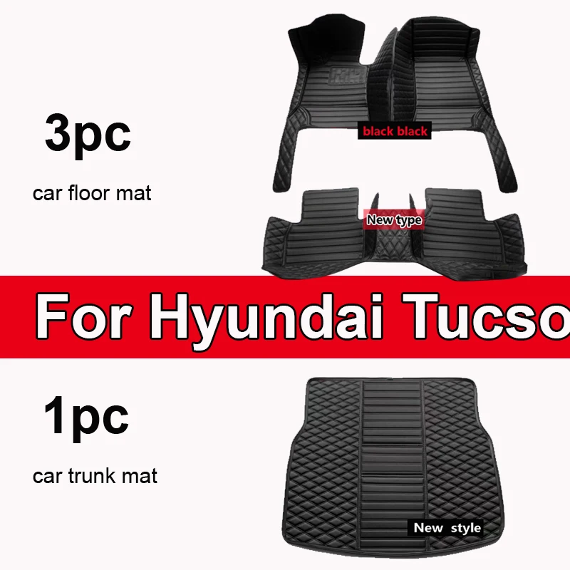 

Car Floor Mats For Hyundai Tucson 2018 2017 2016 2015 Auto Interior Accessories Carpets Styling Custom Waterproof Parts Covers