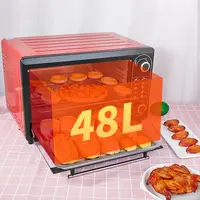 Countertop Toaster Oven,Multifunctional Electric Oven 48L Household Bakery Toaster Pizza Kitchen Appliances Electric 220V Timing 1