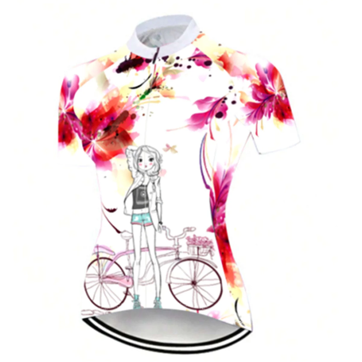 قميص ركوب الدراجات بأكمام قصيرة للنساء ، قميص الدر...