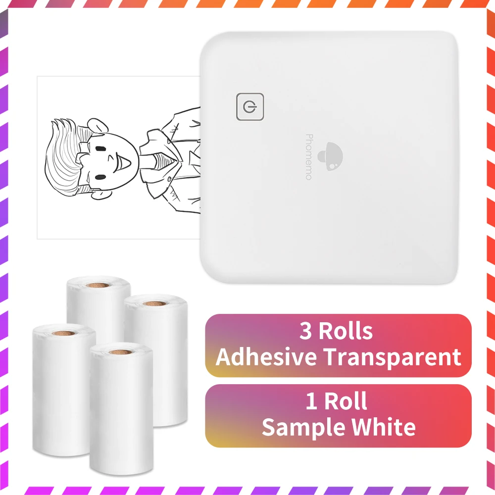 Phomemo M02pro Mini Portable Thermal Printer Paper Photo Pocket Thermal