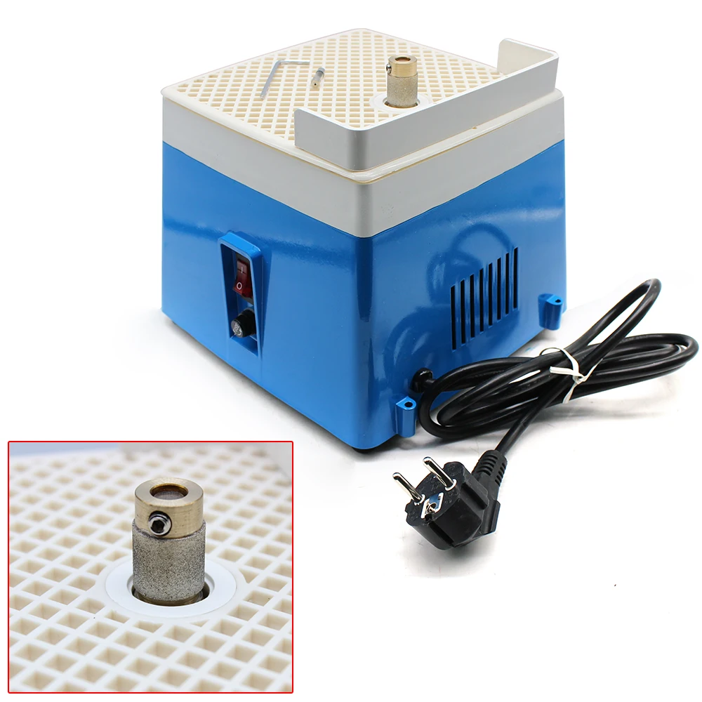 220V Mini Portable Stained Grinder 65 W Diamond Glass Art Grinding Tools Blue with MCBL58 Grinding Wheel 3