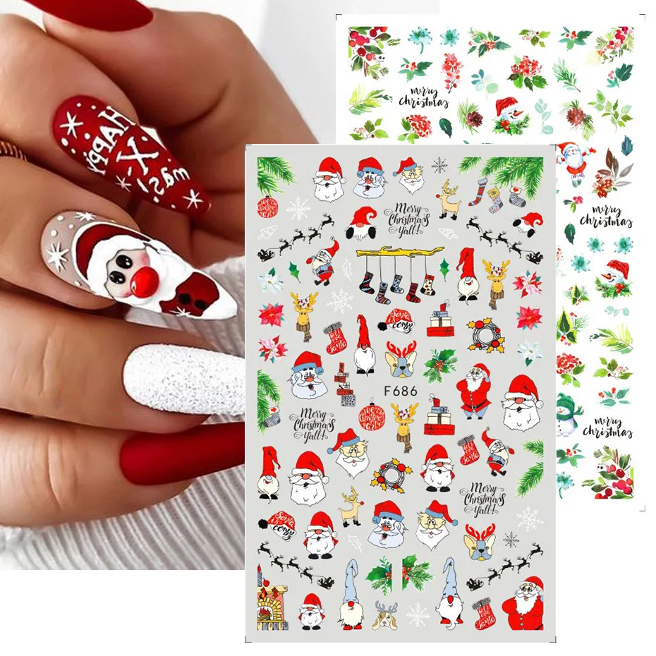 CHRISTMAS NAIL ART🦌❤️🎄🤍/ ACRYLIC NAILS/ HOW TO EASY 3D - YouTube