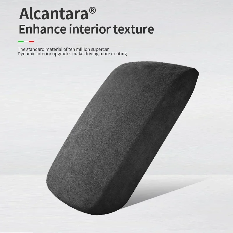 Alcantara Car Armrest Pad Center Storage Box Mats Protector