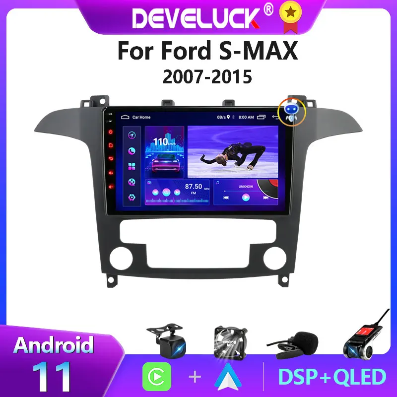 

2 Din Android 11 Car Radio For Ford S Max S-MAX 2007 - 2015 Multimedia Video Player Navigation GPS Carplay Auto DVD IPS Screen