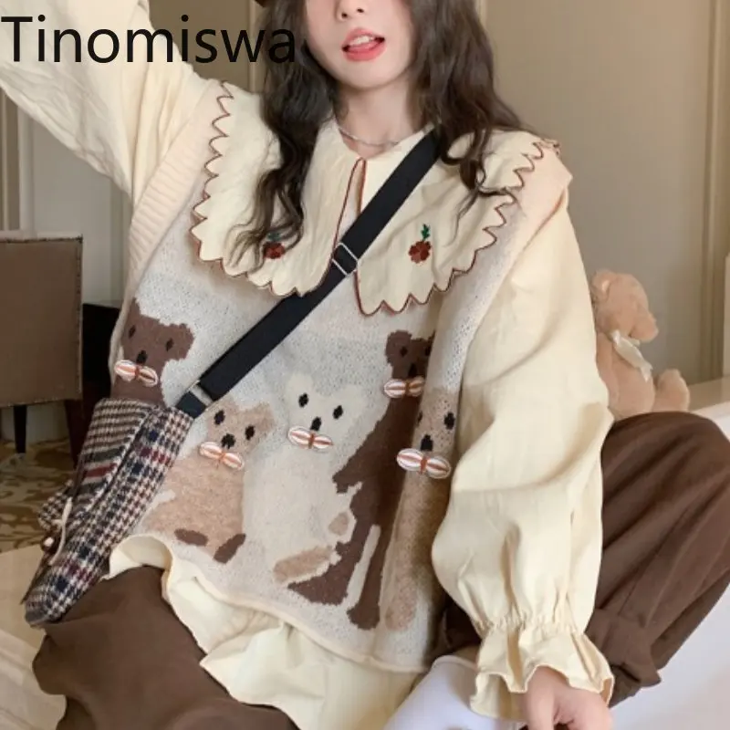 Tinomiswa Japan Style Kawaii Vest Women Autumn New In Casual Cute