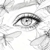 Close Up Of Eyes Colouring Book Adult Picture Book 6