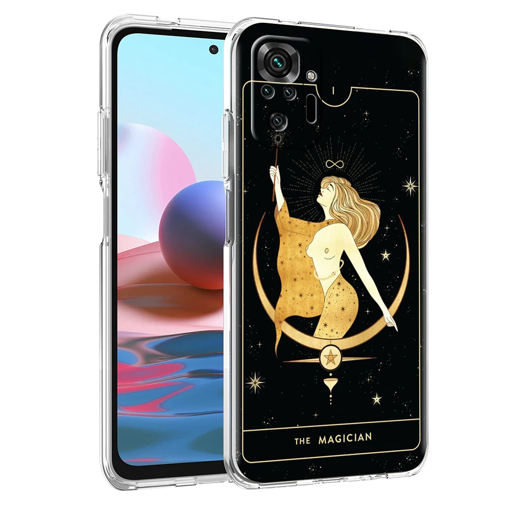 Hexen Mond Tarot Mystery Totem Handy hülle Abdeckung für Redmi Note 10 11 12 7 8 8t 9 k40 Gaming 9a 9c Pro plus transparente Hülle – Detail 4