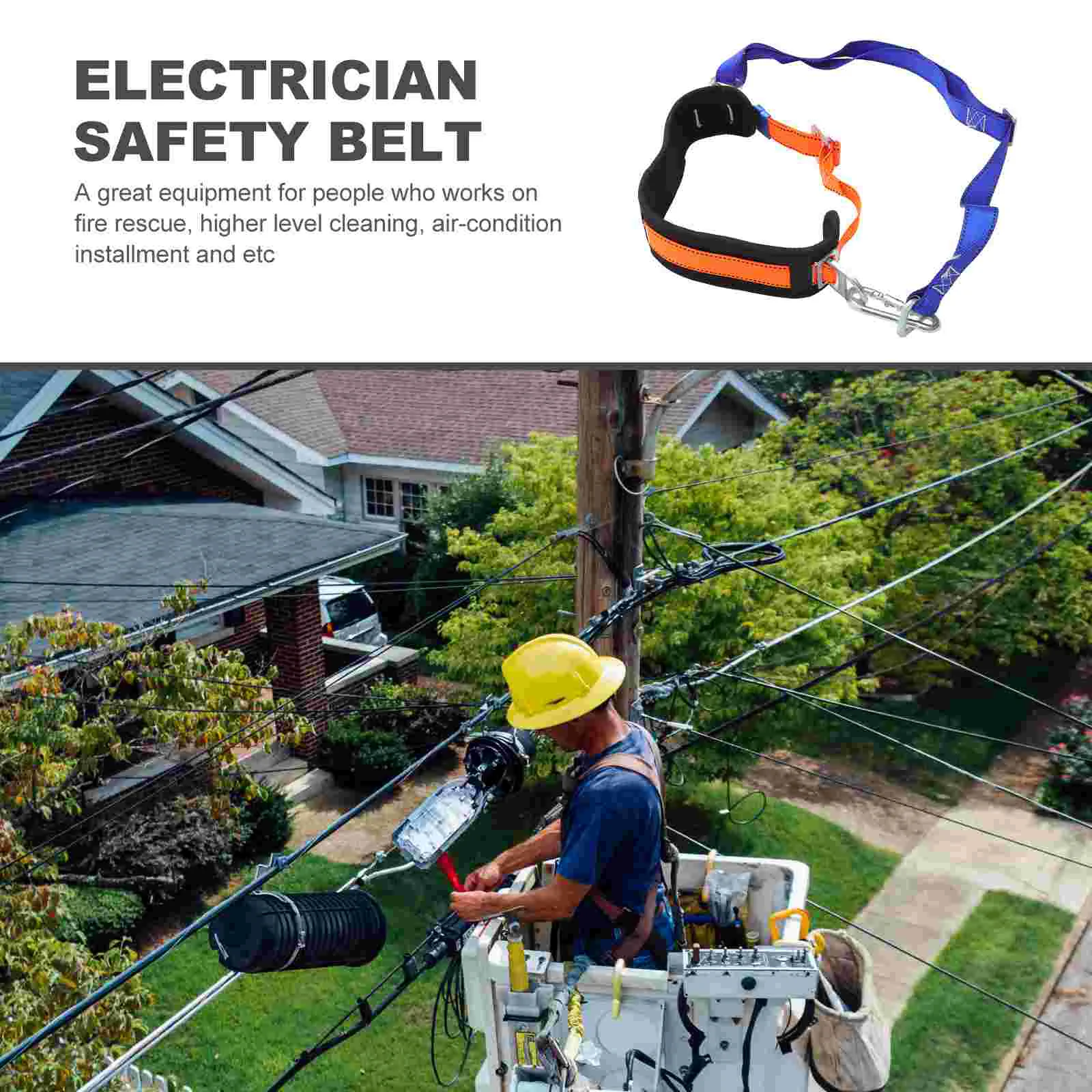 Safety Belt Durable Portable Practical Anti Falling Safety Belt Electrician For Outdoor Electrician safety harnesses anti fall safety rope set