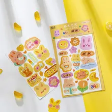 

2022 New 2PCS/Box Sticker Cartoon Cute Decoration Scrapbooking Stationery School Supplies Stickers