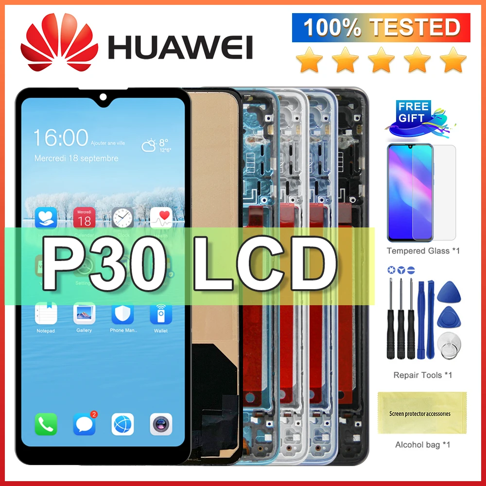 TFT For Huawei P30 LCD Touch Screen Digitizer Assembly Replacement for Huawei  P30 LCD ELE-L29 ELE-L09 ELE-AL00 Display