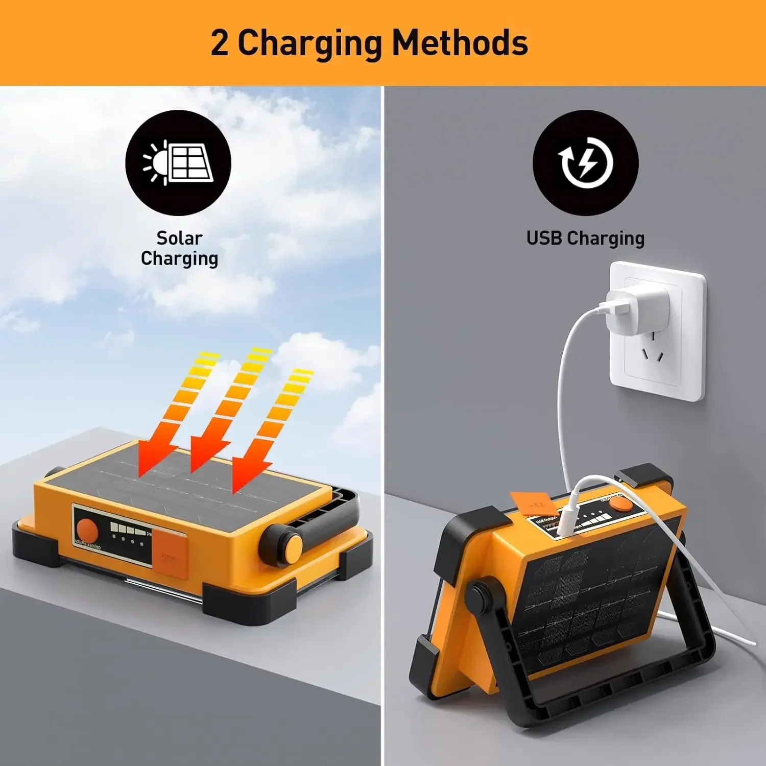 Portable Rechargeable Solar Flood Light Outdoor