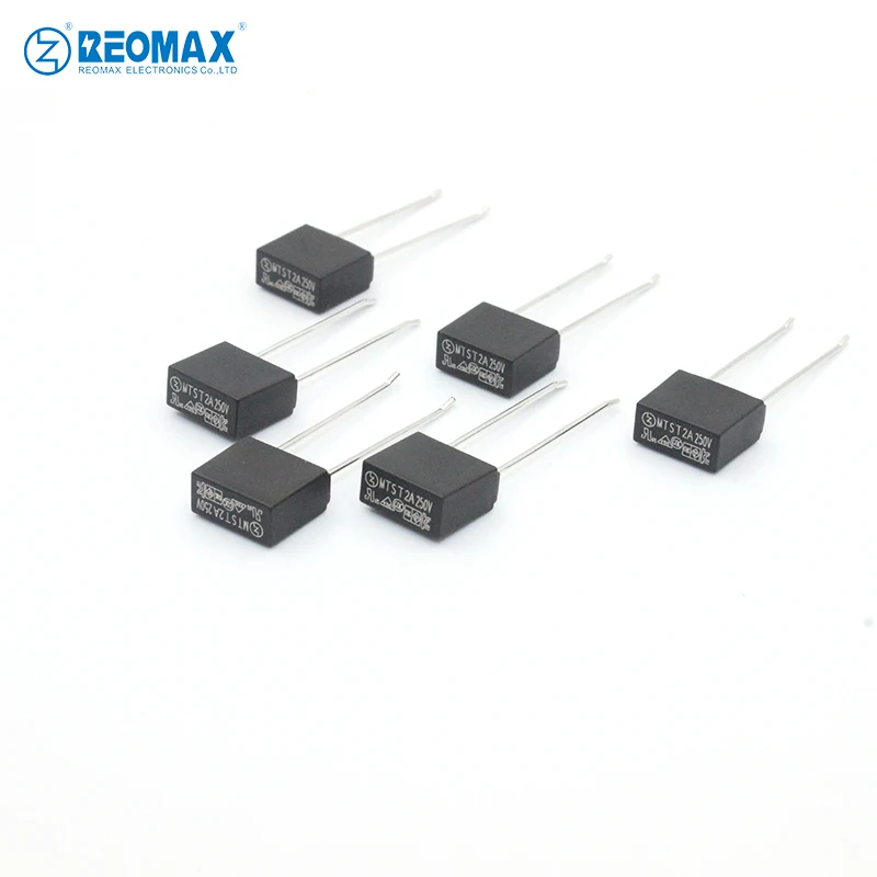 Square MTS Series Time-Lag Radial Lead Micro Fuse 8x4x7mm 1.25A 1.6A 2A 2.5A 3.15A 4A 8A 10A 12A 15A 16A 20A 250V
