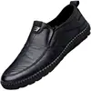 Mens Leather Loafers Non Slip Walking Flats Breathable Outdoor Slip on Casual Shoes for Male Work Office Driving Sneakers2 5