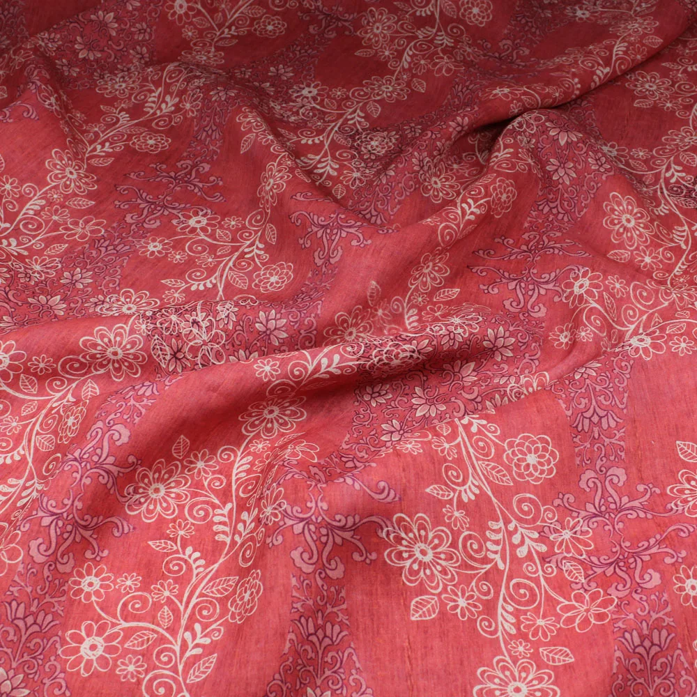 高品質の縫製生地メータープリントされたラミー生地夏の薄い服ヴィンテージスタイルのスカート漢服の生地
