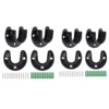 4x Closet Rod Holder Heavy Duty Flange Holder Fitting Bracket Hanging with 2