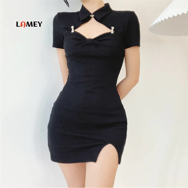 

Women Korean Style Slim Mini Dress Female Leisure Sweet Fresh Dress y2k clothes dresses for women 2022