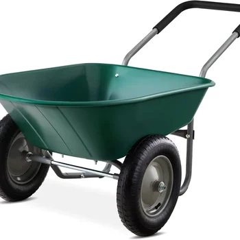 Green Wheelbarrow Garden Cart with Stand 1