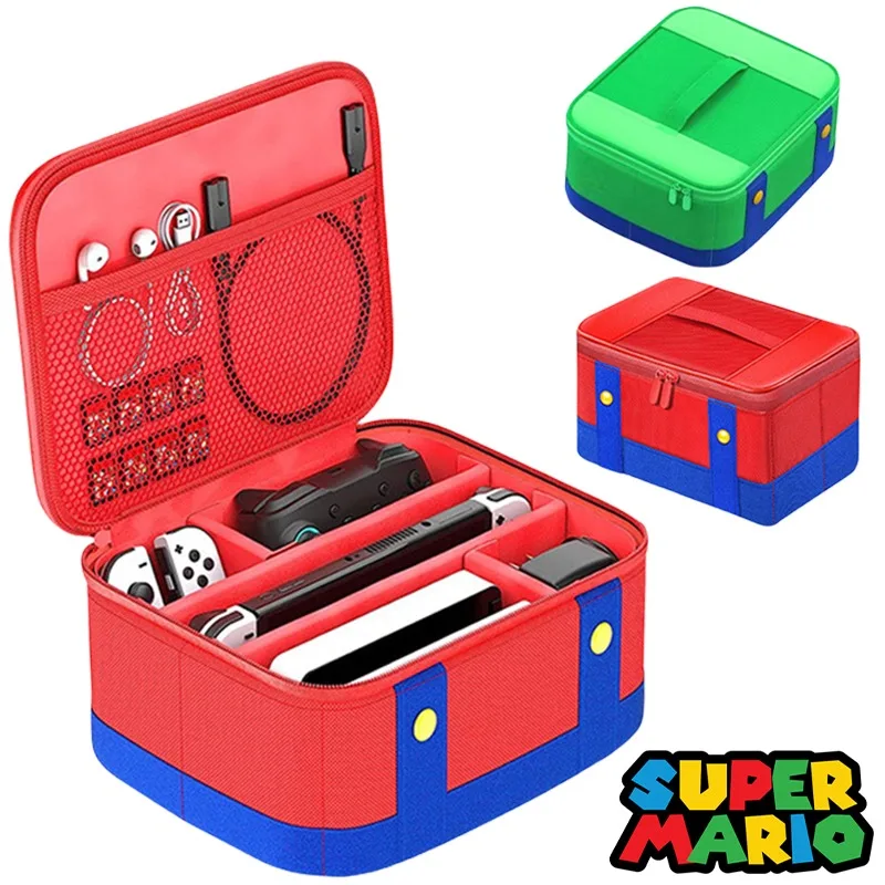 Custodia Protettiva Super Mario Per Nintendo Switch Ns Oled Accessori Borsa Da Viaggio Impermeabile Joy-Con Di Grandi Dimensioni