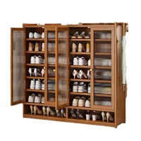 Top Quality Modern Bamboo Rack Storage Shoe Cabinet Organizer for Entryway 1