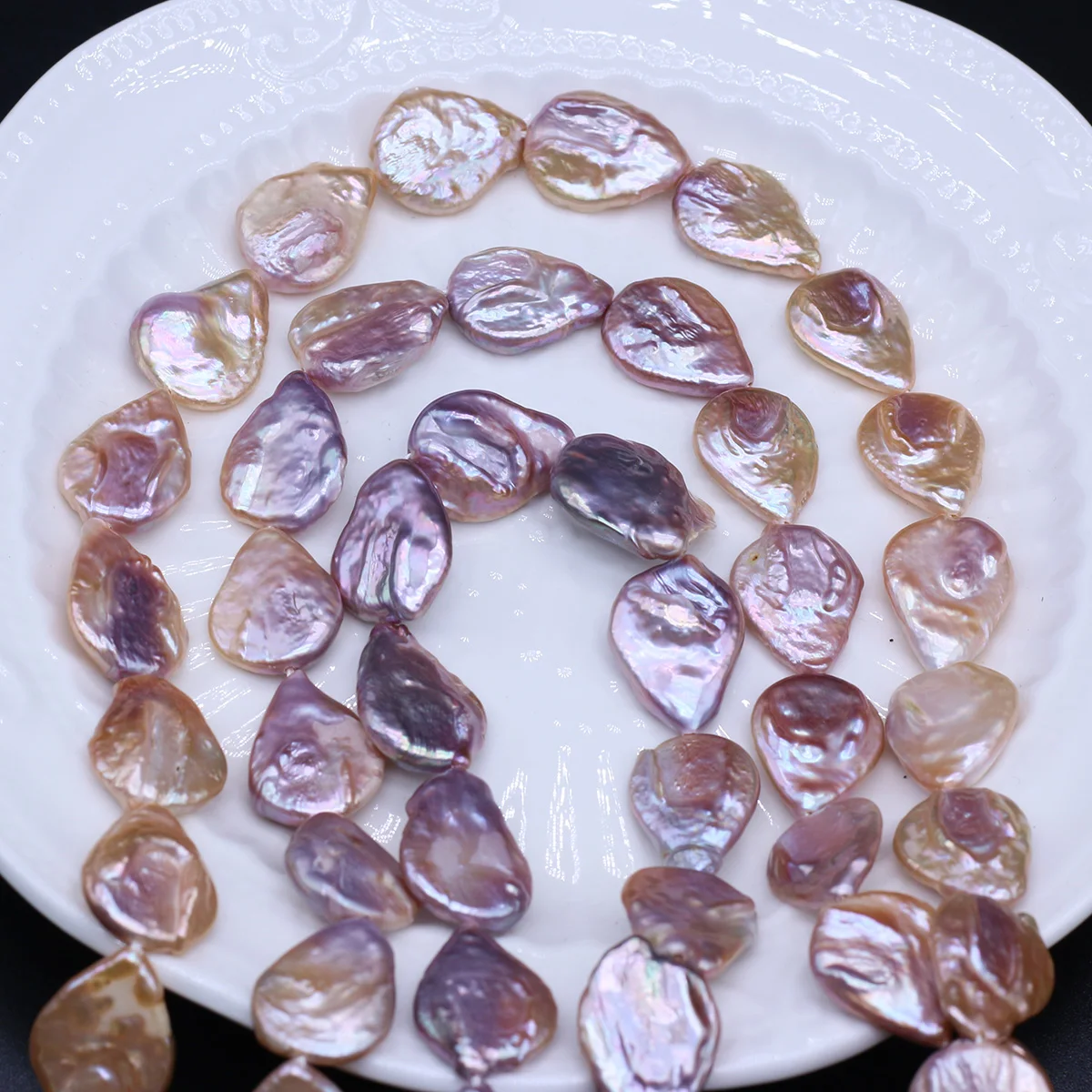 Baroque Freshwater Pearl Water-Shape Pink And Purple Beaded For Jewelry Making Diy Bracelets Necklaces Accessories Gifts 10×20mm