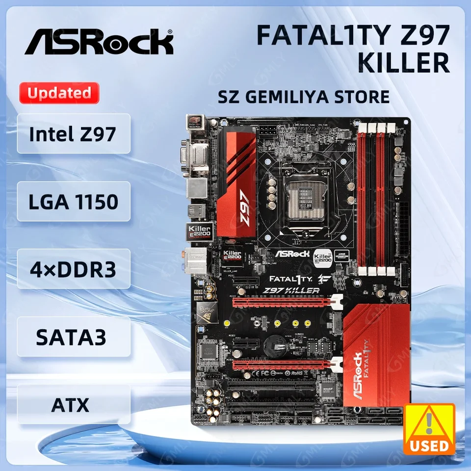 ASRock Fatal1ty Z97 Killer Motherboard LGA 1150 Intel Z97 DDR3