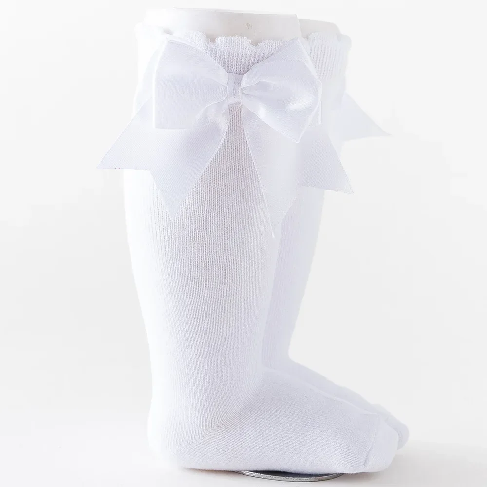 Kids Knee High Cotton Socks For 0-5Years Baby Girls Big Bow Soft Toddlers Princess Children cotton socks,kids socks,baby socks,girls socks