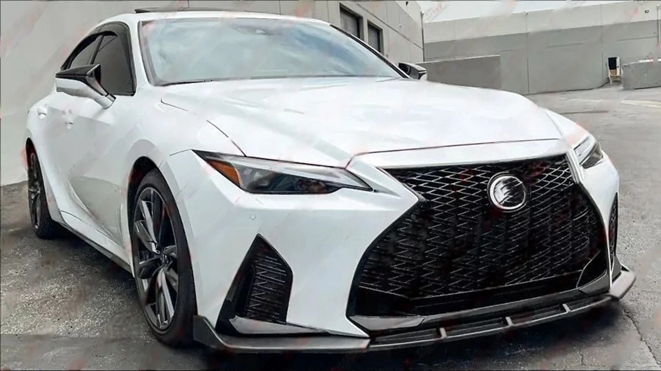 Spec-D Matte Black Polypropylene Front Bumper Lip Splitter Kit Lexus IS