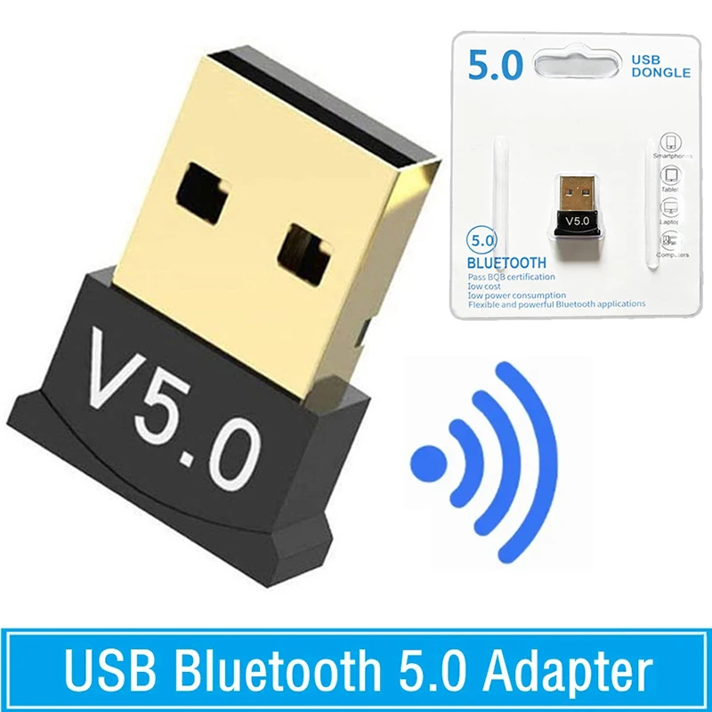 USB Bluetooth 5.0 Adapter Transmitter Receiver Audio Dongle Wireless For PC Laptop Projector