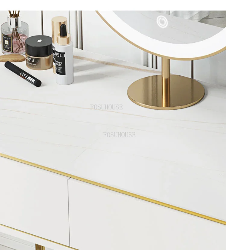 Light Luxury White Dressers Italian Bedroom Furniture Creative Dressing Table Variety Matching Mirrors Bedroom Storage cabinet L