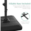 10x10ft 2-Tier Square Cantilever Patio Umbrella with Solar LED Lights, Offset Hanging for Backyard w/Included Fillable Base 2