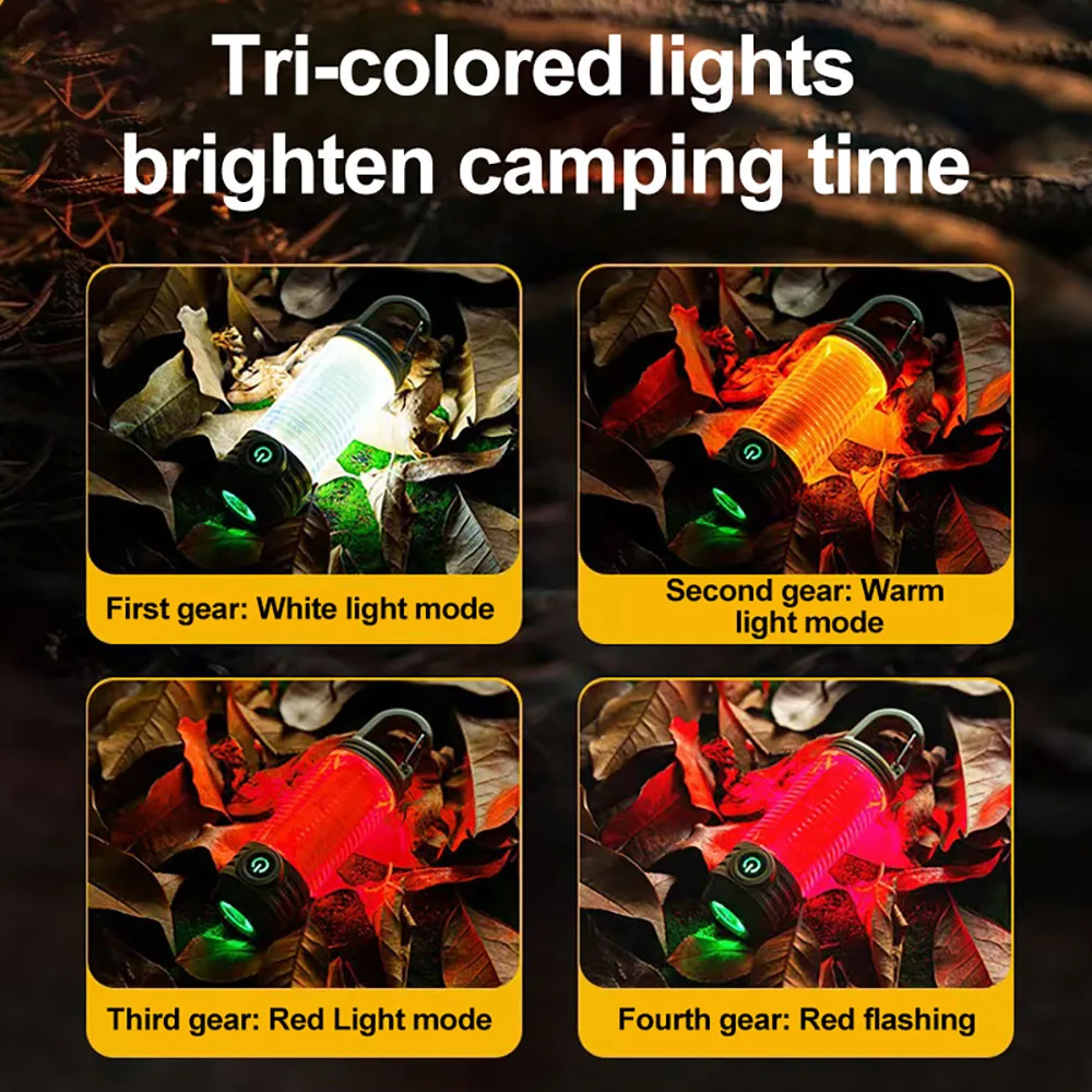 Multi Functional Outdoor Camping Light LED Night Riding Light Rechargeable Flashlight Night Waterproof Travel