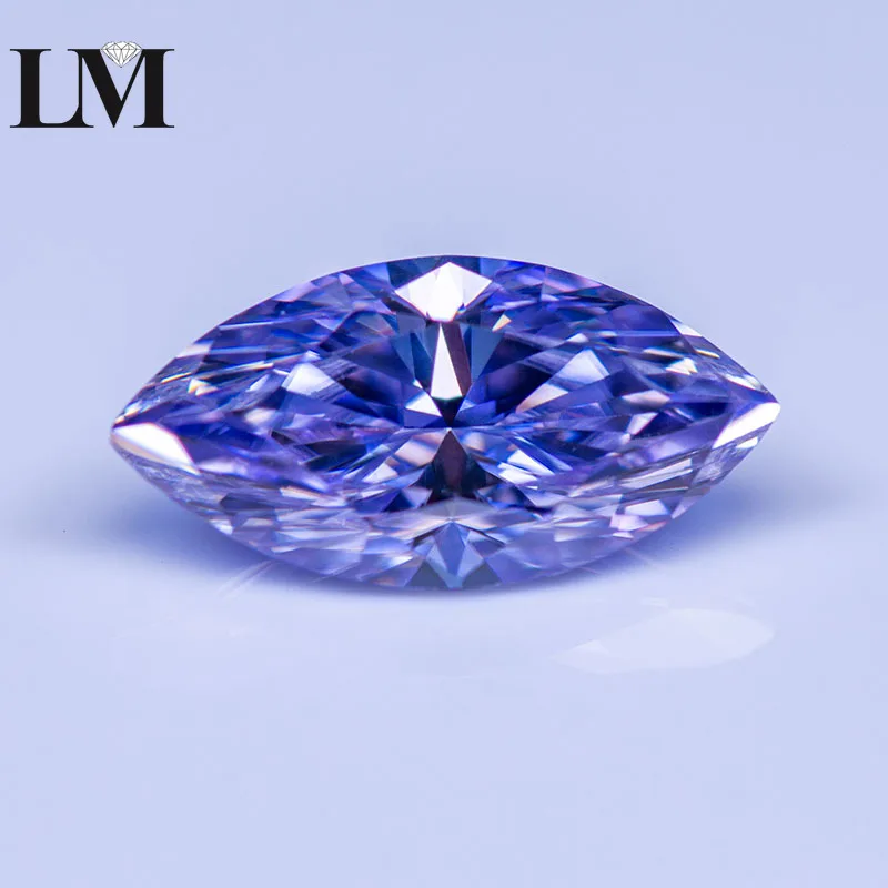 

Moissanite Gemstone Lavender Color Marquise Cut Lab Grown Diamond for Charms Woman Jewelry Ring Necklace Earrings Main Materials