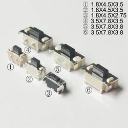 Pack of 50 Micro Button Light Touch Switches - Momentary Tactile SMD PCB Mount - NO.4 3.5X7.8X3.5