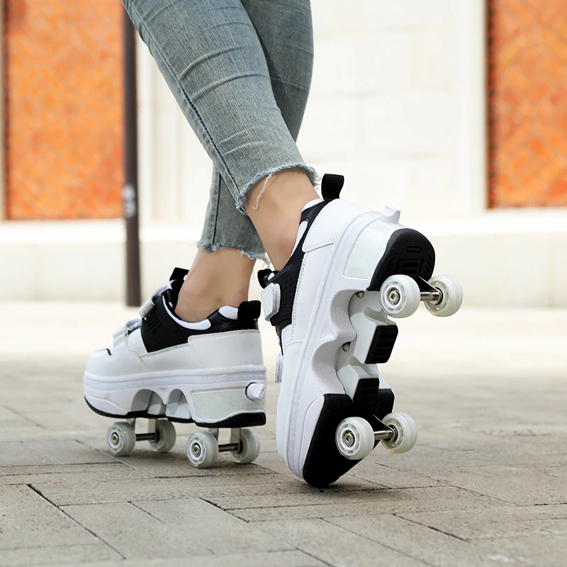 

Детская спортивная обувь унисекс Deform Wheel, женские повседневные кроссовки, мужские прогулочные роликовые коньки, деформация, беговые коньки