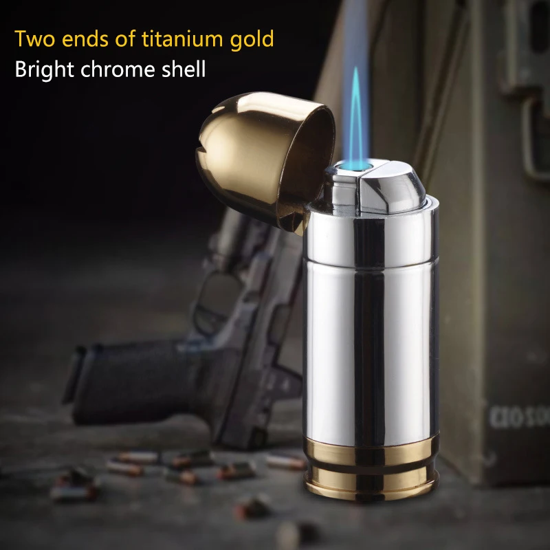 Flame Torch Lighter Creative Mini Bullet Windproof Bullet Jet Flame Butane Gas Refillable Lighter BBQ Flame Ignition Tools