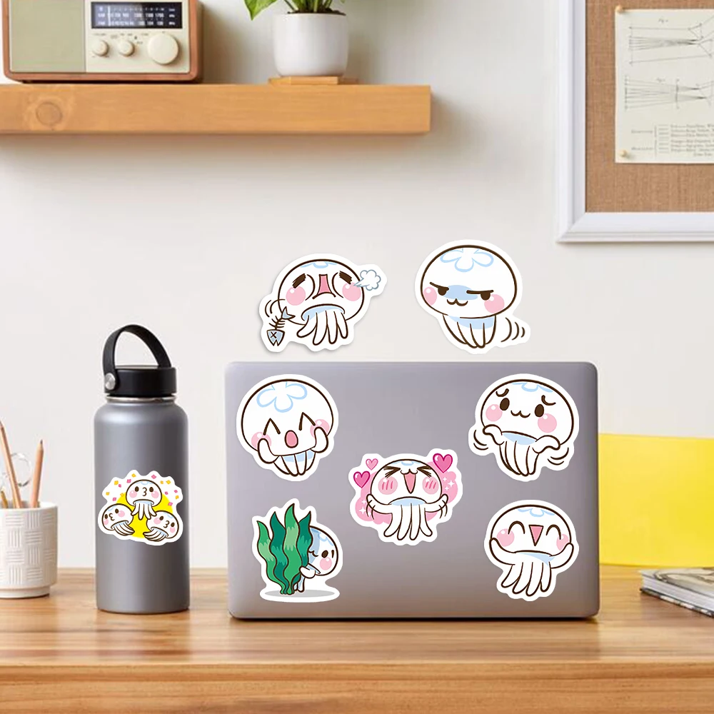 Jellyfish Stickers DIY Toys Gift Decal for Scrapbook Diary Laptop Phone Luggage Bottles cartoon stickers decorative stickers paper stickers cartoon sticker diy scrapbooking accessories