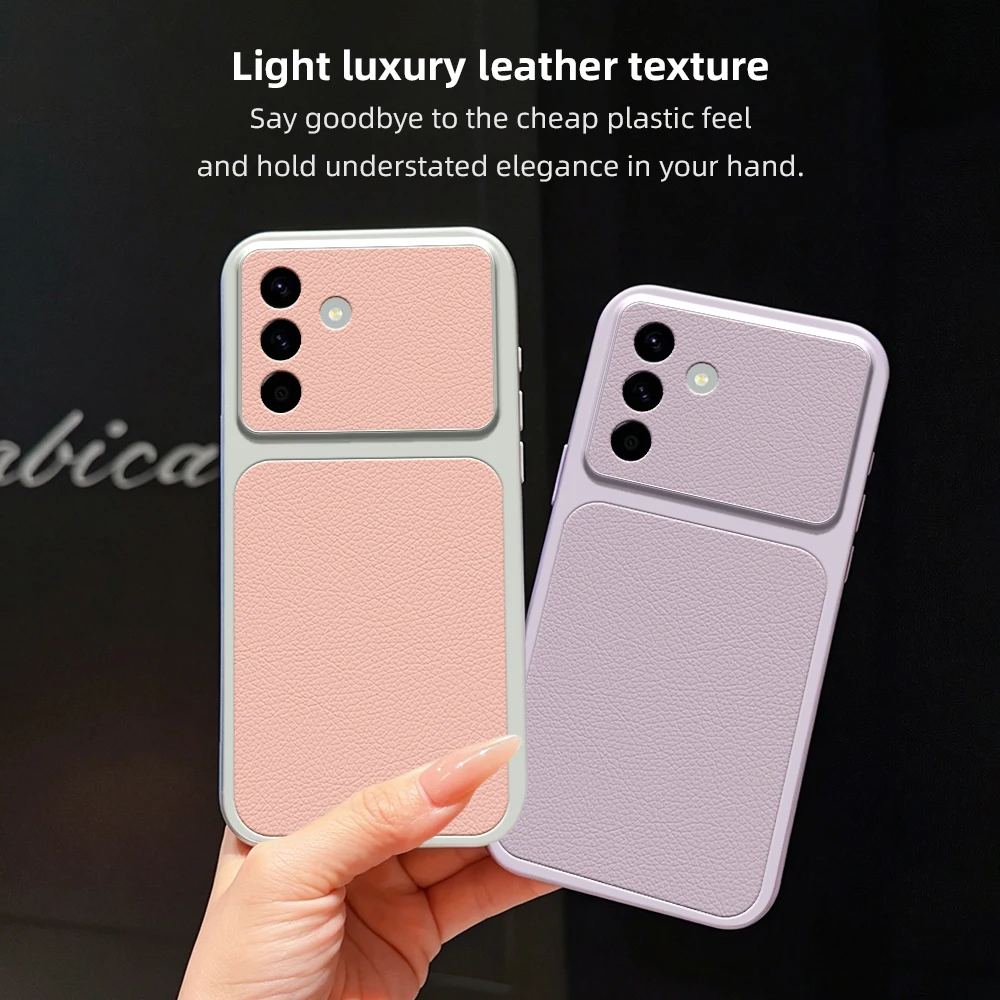 Luxury Shockproof Hybrid Leather Texture Hard Case Cover