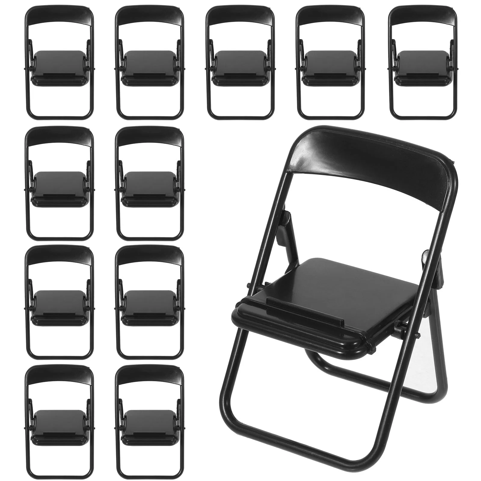 

Chair Stand Phone Miniature Mini Foldable Furniture Cell Desktop Desk House Holder Model Tiny Decor Accessories Folding Mobile