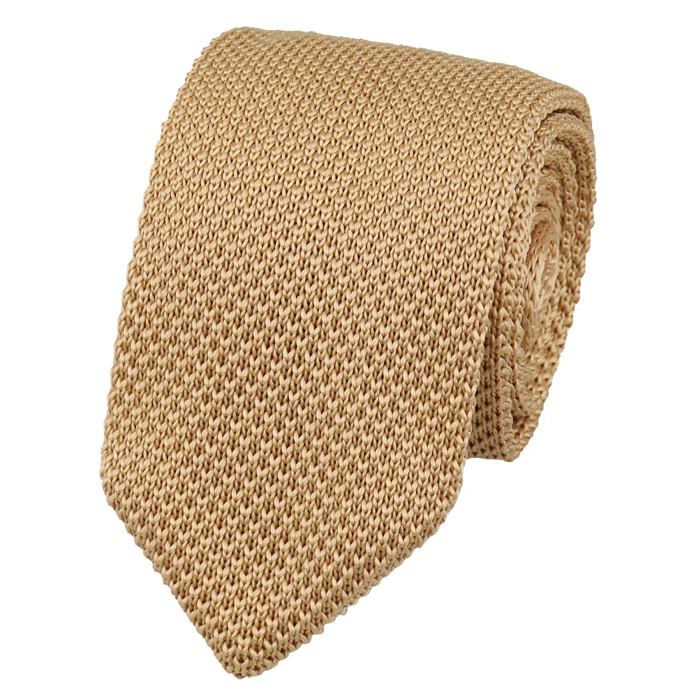 Knitted Ties For Man New Style Pointed Tip Fashion Men's Solid Colourful Tie Knitted Necktie Slim Narrow Neck Knitted Gravats