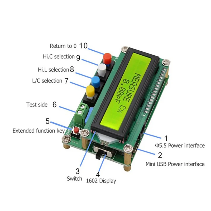Digital LC100-A LCD High Precision Inductance Capacitance L/C Meter Tester 3