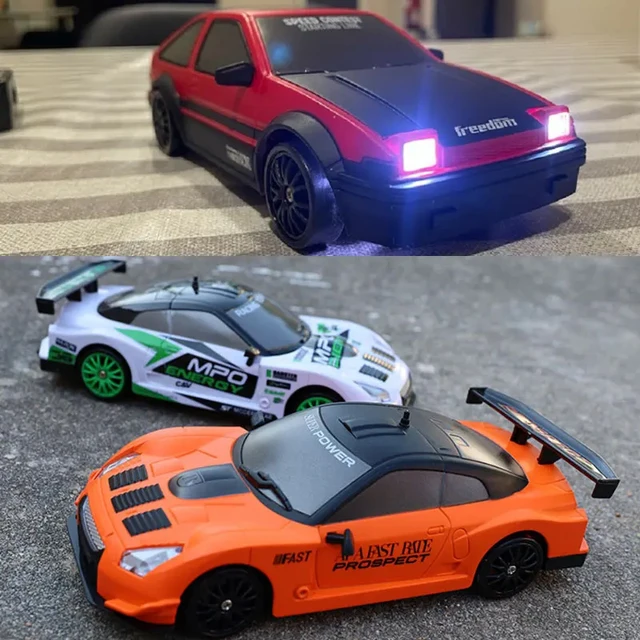 ZWN GTR Model AE86 RC Drift CAR With LED Light 4WD 2.4G Radio Remote Control Cars Professional Racing Toys for Children Gifts 6