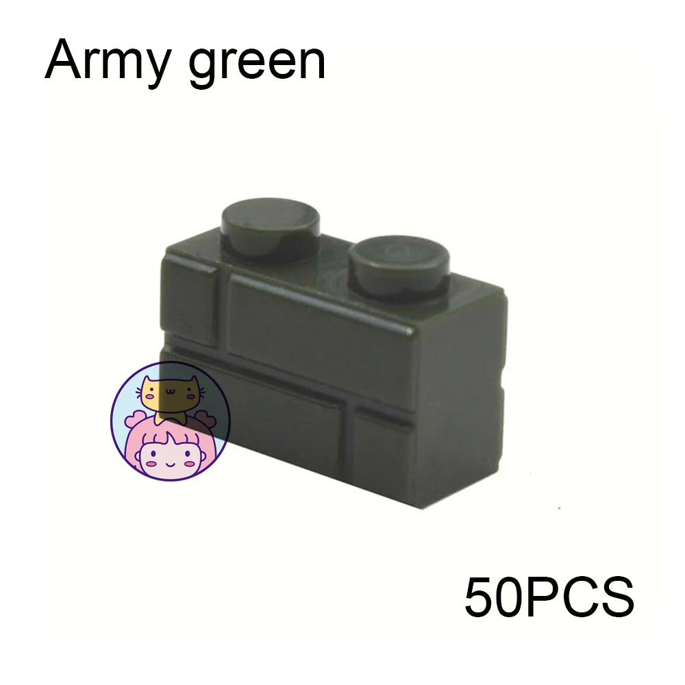 Building Blocks Toys Wall Striped Bricks 50pcs