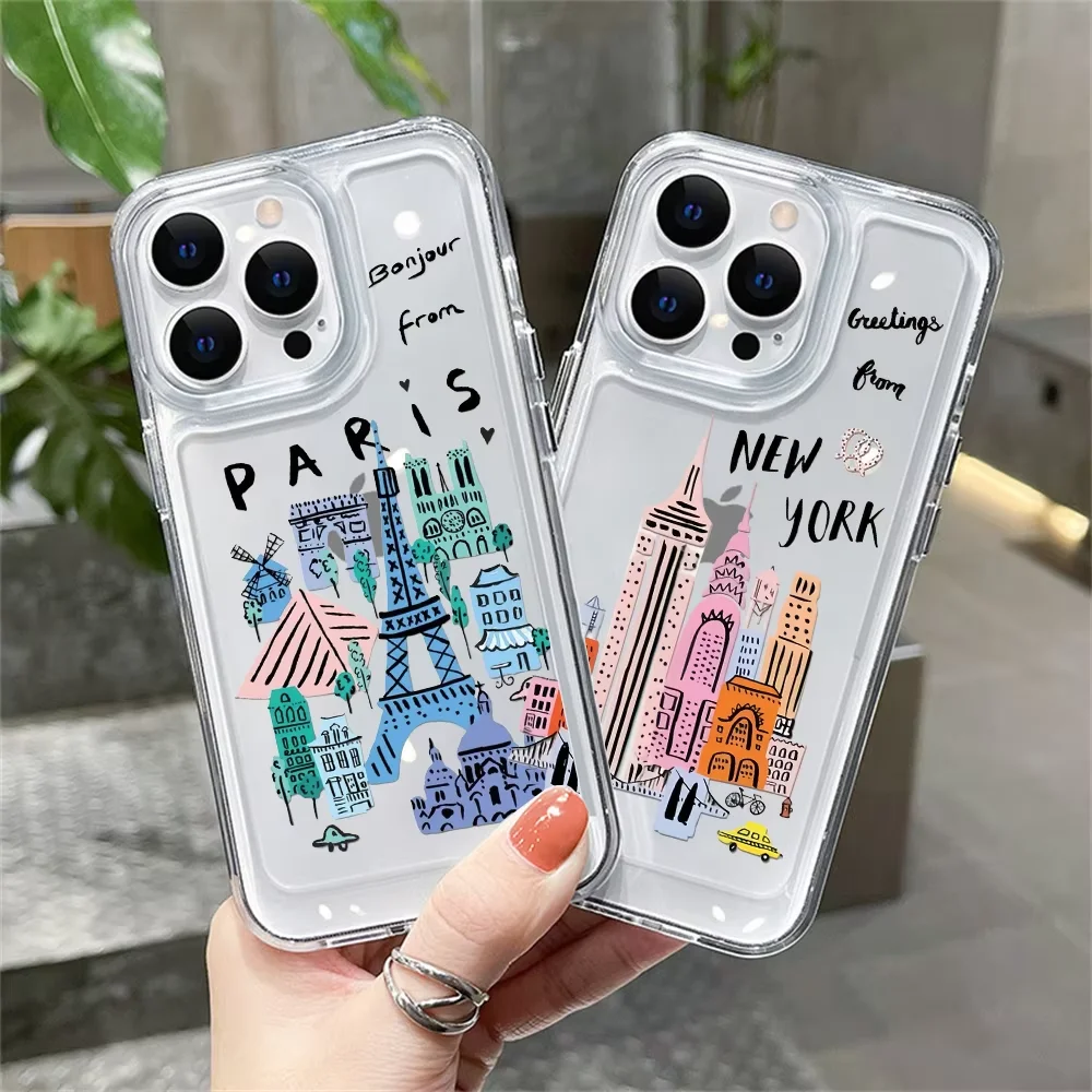 Chic Paris-New York City Phone Case - Stylish Protective Cover