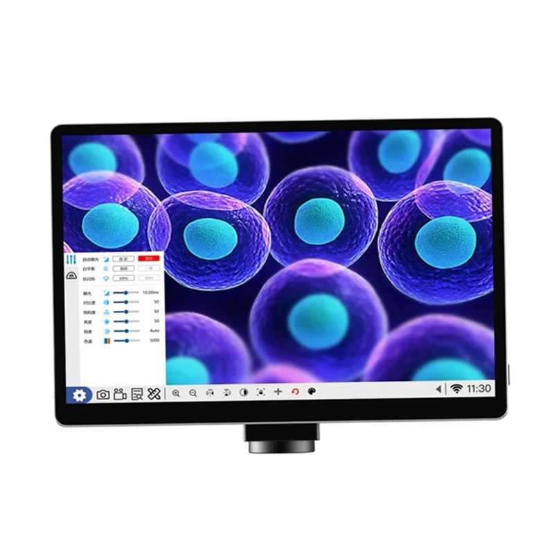 10.5 인치 UHD 4K 통합 안드로이드 11 시스템 태블릿 현미경 카메라 USB3.0 산업용 전화 수리를위한 HDMI 기가비트 LAN 포트