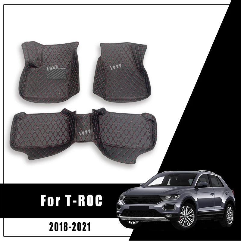 For T ROC 2022 2021 2020 2019 2018 2017 Car Floor Mats Carpets Custom