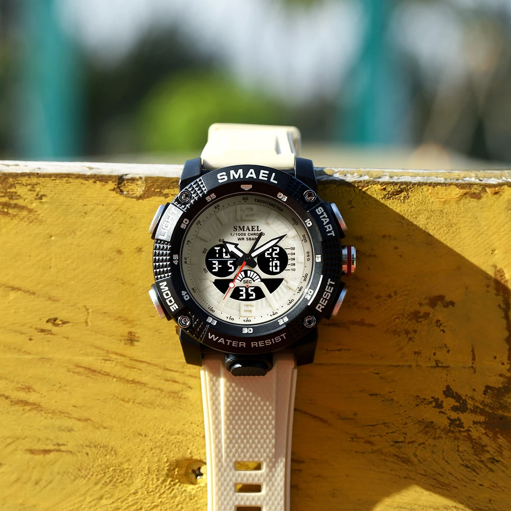 Sport Watches Waterproof SMAEL Male Clock Digital LED Display
