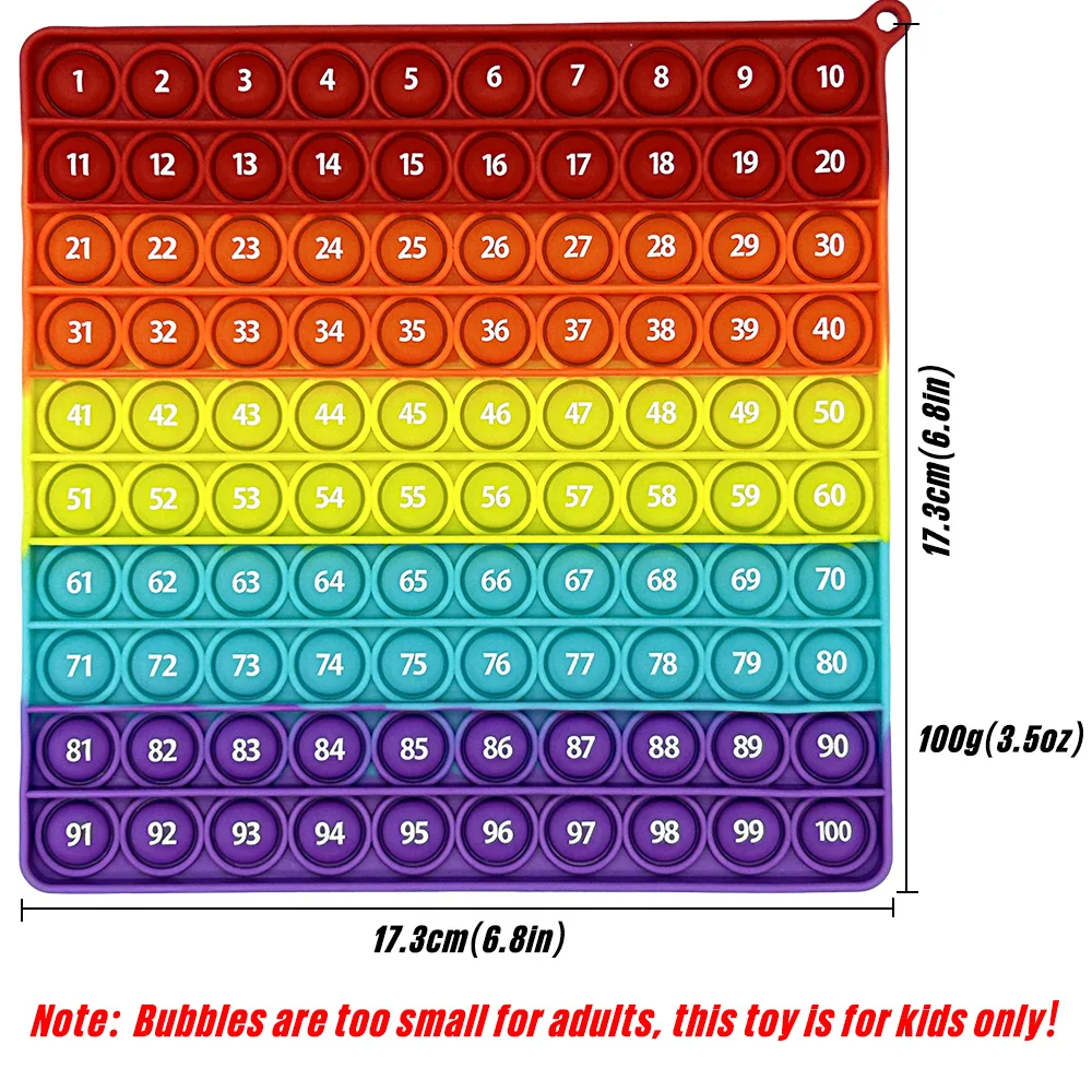 1–100 Number Push Bubble Counting Mat – detail image 2