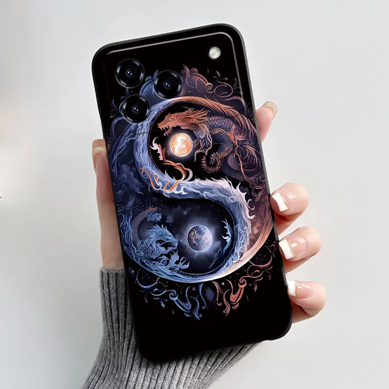 Cute Love Rabbit Cartoon Black Soft Silicone Protective Phone Case