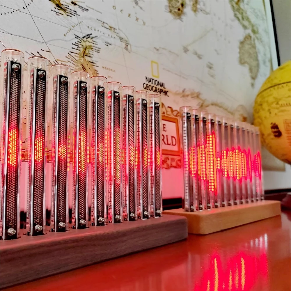 12-bit Creative High Sensitivity RGB Pickup Level Light Quasi-nixie Tube Rhythm Light Gift AGC Gain Brightness Adjustable 4