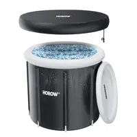Athletes Recovery Ice Bath Tub Portable Cold Therapy Inflatable Barrel Cover 100 Gallons Capacity Waterproof Durable Easy 2